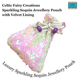 Sparkling sequinned jewellery pouch by Celtic Fairy Creations - Parade Handmade