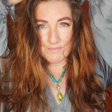 Big Zingy Summer Pendant Necklace - Acrylic -Boho Vibe - Lime Green by Lapanda Designs - Parade Handmade Ireland WWW