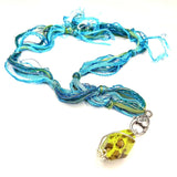 Big Zingy Summer Pendant Necklace - Acrylic -Boho Vibe - Lime Green by Lapanda Designs - Parade Handmade