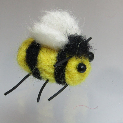 Cute Bumble Bee, Needle Felted Brooch, By Parade Handmade - Parade Handmade