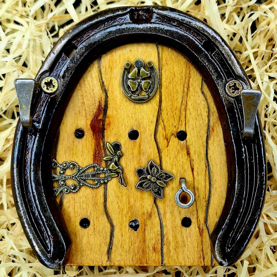 Lucky Horseshoe Fairy Doors by Liffey Forge