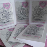 Collection of 'Happy Mother's Day' cards with cartoon character design with a pink balloon - Parade Handmade