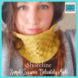 Hand Knit Neck warmer in mustard yellow honeycomb look, by Shoreline - Parade Handmade