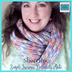 Hand Knit, Twisted, Multi-coloured Scarf, By Shoreline