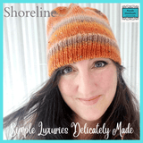 Colourful Beanie Hat in Lilac or Orange Stripes by Shoreline