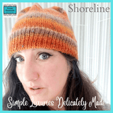 Colourful Beanie Hat in Lilac or Orange Stripes by Shoreline