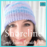 Colourful Beanie Hat in Lilac or Orange Stripes by Shoreline