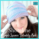 Colourful Beanie Hat in Lilac or Orange Stripes by Shoreline