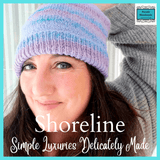 Colourful Beanie Hat in Lilac or Orange Stripes by Shoreline