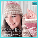 Hat and Wrist Warmer Set in Blue or Pink by Shoreline - Parade Handmade