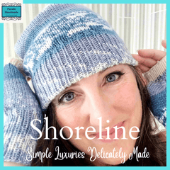 Hat and Wrist Warmer Set in Blue or Pink by Shoreline