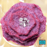 Pink Felt Floral Lapel Pin or Brooch with Beaded Detail - Wool Felt Brooch - Parade Handmade