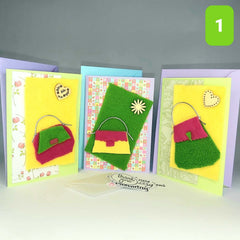 I Love Handbags Luxury Handmade Greeting Cards 3 Pack