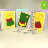 I Love Handbags Luxury Handmade Greeting Cards 3 Pack - Parade Handmade