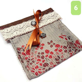 Fabric Card and Letter Sleeve handmade from Recycled Upolstery Remnants  - Parade Handmade