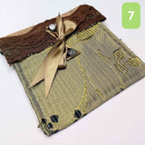 Fabric Card and Letter Sleeve handmade from Recycled Upolstery Remnants  - Parade Handmade