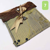 Fabric Card and Letter Sleeve handmade from Recycled Upolstery Remnants  - Parade Handmade