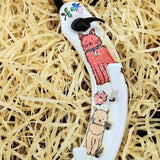 Decorated Lucky Horseshoe Keyrack for Cat Lovers by Liffey Forge - Parade Handmade