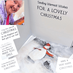 Snowman Christmas Card by Nuala Brett-King