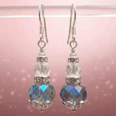 Antique Style Crystal & Faceted Glass Drop Earrings, By Lapanda Designs