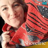 Vibrant red wool-blend loop scarf with scattered sequin embellishment from Shoreline - Parade Handmade