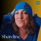 Deep teal turquoise Shoreline beanie with ribbed texture and decorative double button front, handknit in wool Parade Handmade


