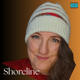 Shoreline Ribbed Concertina Beanie – Natural Bainín with Colour Stripes - Parade Handmade