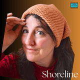 Slip-on wool scarf in salmon pink with folded shape and button finish from Shoreline - Parade Handmade 