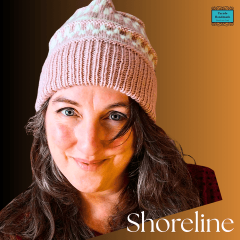Shoreline Cosy Turn-Up Beanie – Soft Pink & Cream Blend - Parade Handmade