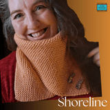 Shoreline Wool Neck Scarf – Salmon Garter Stitch with Button Detail - Parade Handmade