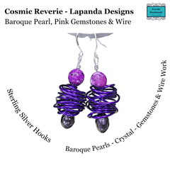 Cosmic Reverie Baroque Pearl and Gemstone Earrings