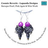 Cosmic Reverie Baroque Pearl and Pink Gemstone Earrings by Lapanda Designs - Parade Handmade