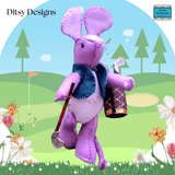 Morgan – The Golfer Mouse: A Plush Felt Miniature Mouse Keepsake with golfing irons and  bag from Ditsy Designs - Parade Handmade