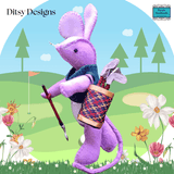 Morgan – The Golfer Mouse: A Felt Miniature Mouse Keepsake complete with golfing irons and golf bag - Parade Handmade
