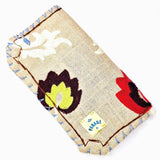 Pretty Handstitched Floral Pouch Phone Holder Lined - Parade Handmade