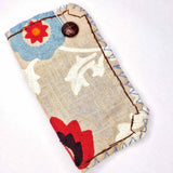 Pretty Handstitched Floral Pouch Phone Holder Lined - Parade Handmade