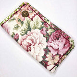 Pretty Handstitched Floral Pouch Phone Holder Lined - Parade Handmade