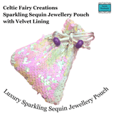 Sparkling sequinned jewellery pouch by Celtic Fairy Creations - Parade Handmade