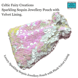 Sparkling sequinned jewellery pouch by Celtic Fairy Creations - Parade Handmade