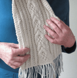 100%Pure new wool hand knitted scarf by Jo's Knits - Parade Handmade