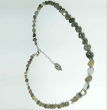 Gemstone Necklace of Fancy Jasper and Crystal, By Lapanda Designs