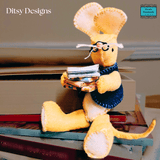 Miniature mouse keepsake called Theo the Librarian - Ditsy Designs