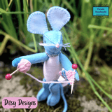 Maggie the Mindful Knitter – Miniature Mouse Keepsake by Ditsy Designs - Parade Handmade