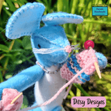 Maggie the Mindful Knitter – Miniature Mouse Keepsake by Ditsy Designs - Parade Handmade