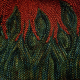 Natural Style Hand Knit Beanie Hat in Rust and Mixed Greens by Shoreline - Parade Handmade