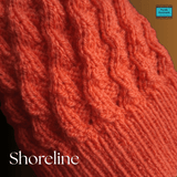 Orange Basket Weave Aran Beanie Hat Detail by Shoreline - Parade Handmade