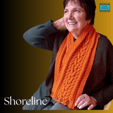 Orange Crossover Infinity Long Aran Scarf - Parade Handmade