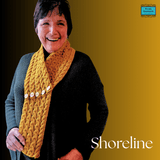 Crossover Cable Aran Scarf in Deep Mustard by Shoreline - Parade Handmade
