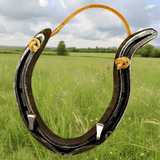 Lucky Horseshoe Keyrack - Black coloured with two Hooks by Liffey Forge - Parade Handmade