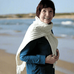 100% Pure Wool, Hand Knitted Aran Scarf, By Jo's Knits